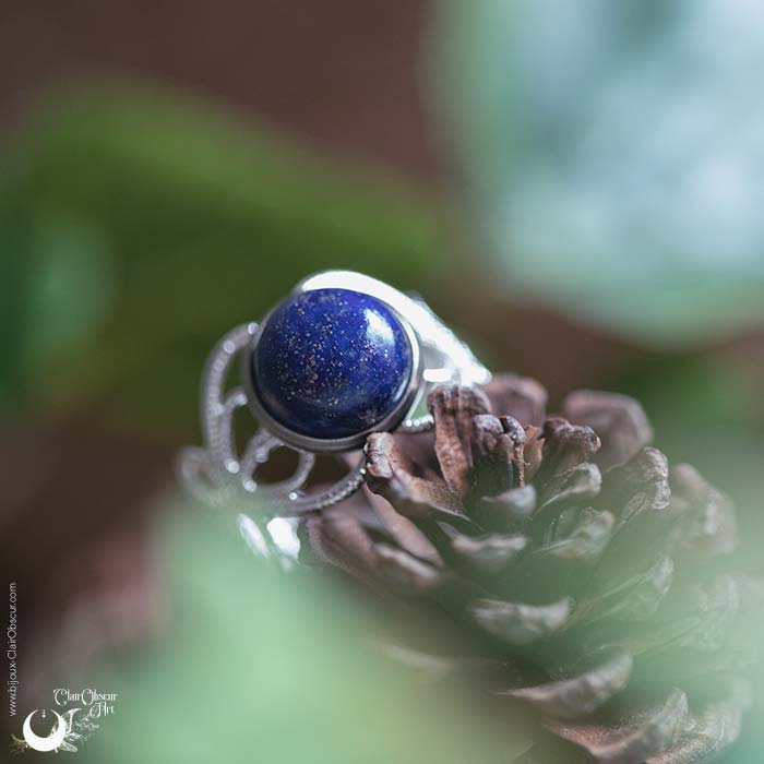 Bague elfique "Elwing" pierre au choix