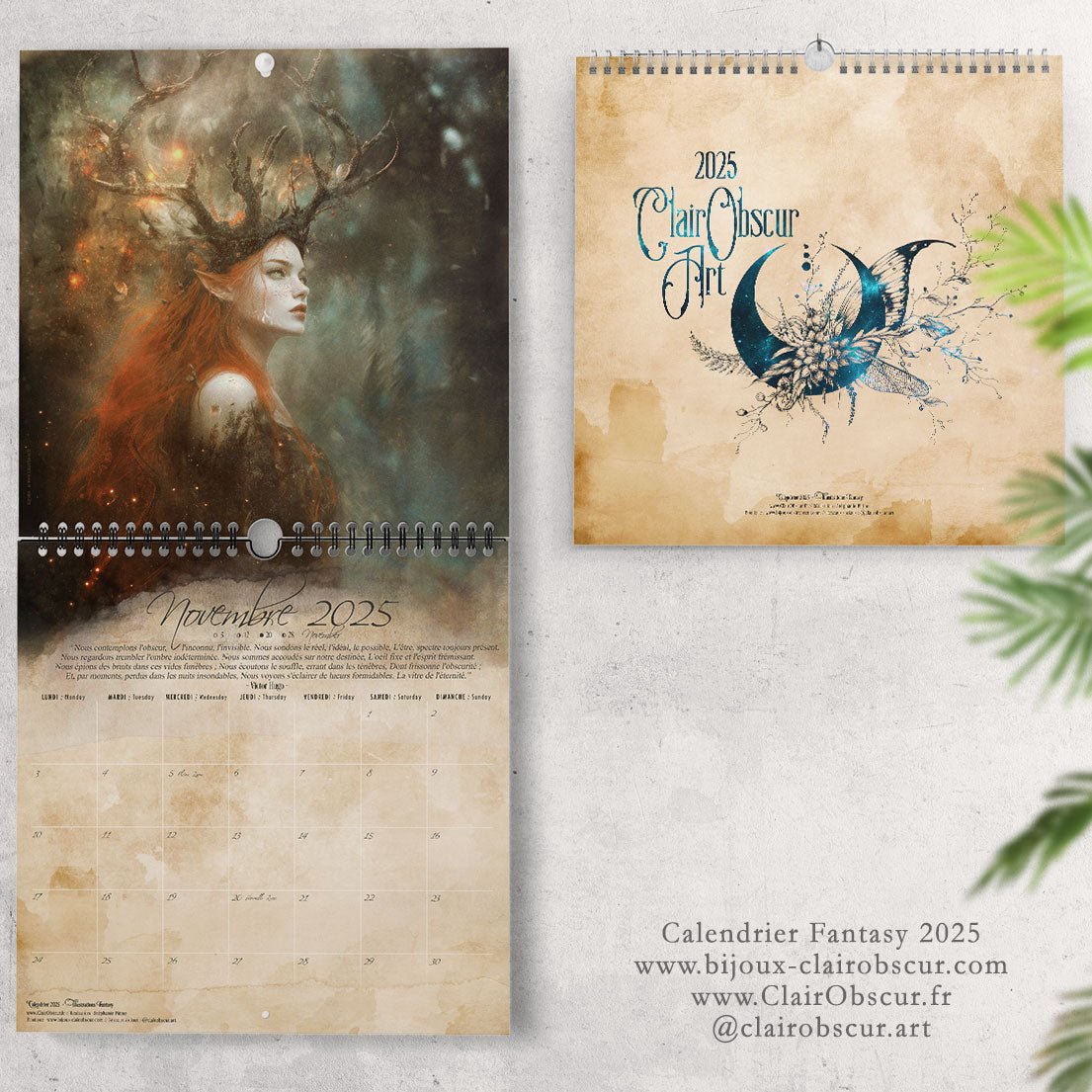 [Précommande] Calendrier Fantasy 2025 ClairObscur Art - Illustrations & Bijoux fantaisie ClairObscur Art