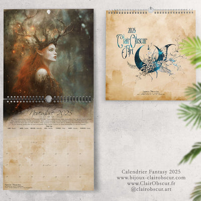 [Précommande] Calendrier Fantasy 2025 ClairObscur Art - Illustrations & Bijoux fantaisie ClairObscur Art