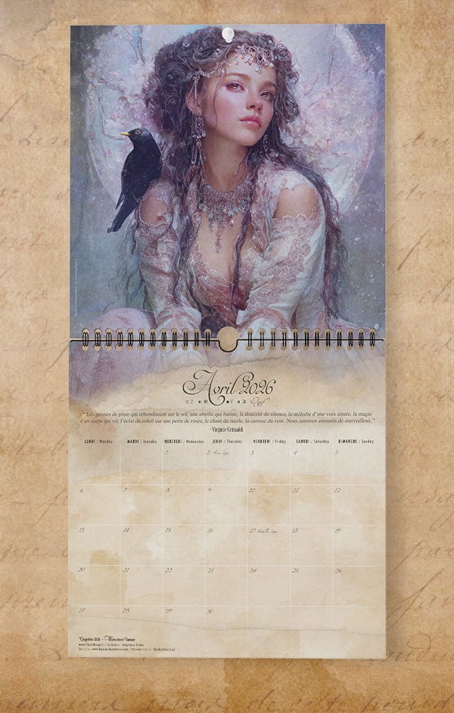 [Précommande] Calendrier Fantasy 2026 ClairObscur Art - Illustrations & Bijoux fantaisie ClairObscur Art