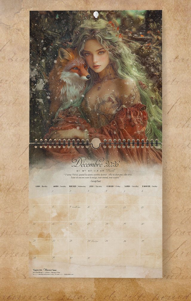 [Précommande] Calendrier Fantasy 2026 ClairObscur Art - Illustrations & Bijoux fantaisie ClairObscur Art