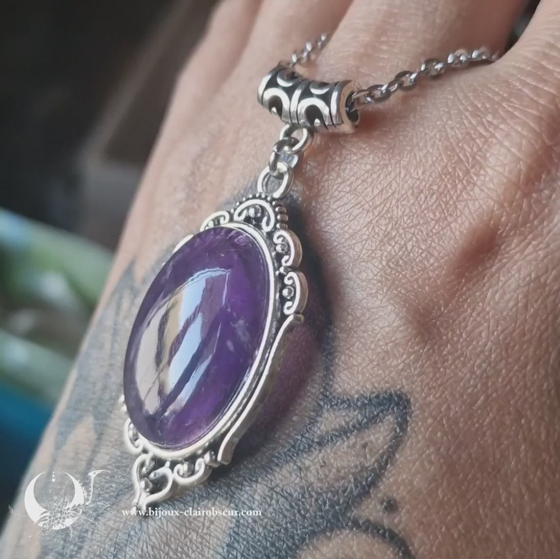 Collier "Leda" pierre au choix