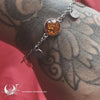 Bracelet Fantaisie Ambre de la mer Baltique, en Argent et acier inoxydable