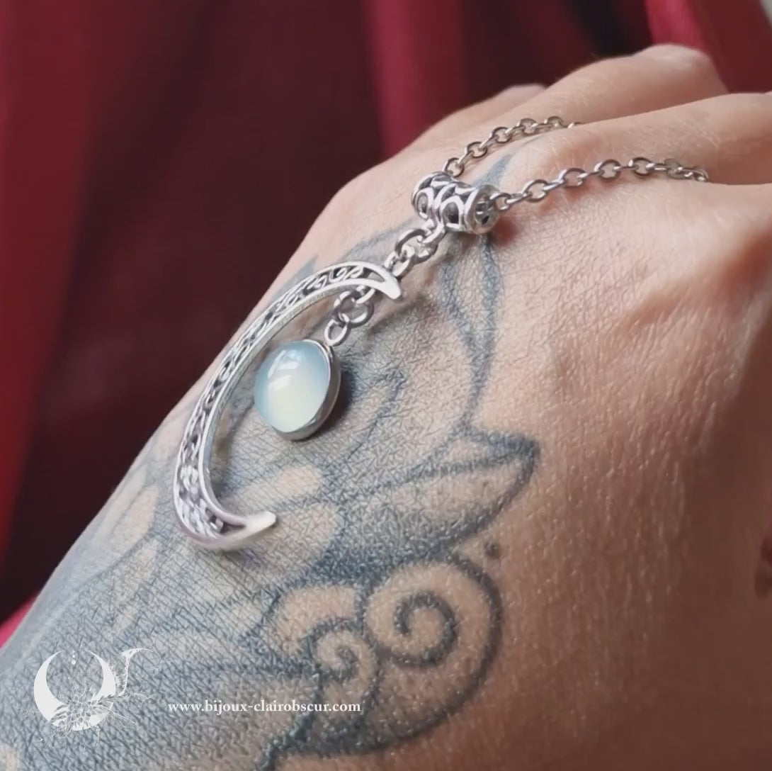 Collier "Luna" pierre au choix