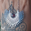 Collier fantaisie "Hélios" Grenat facettée