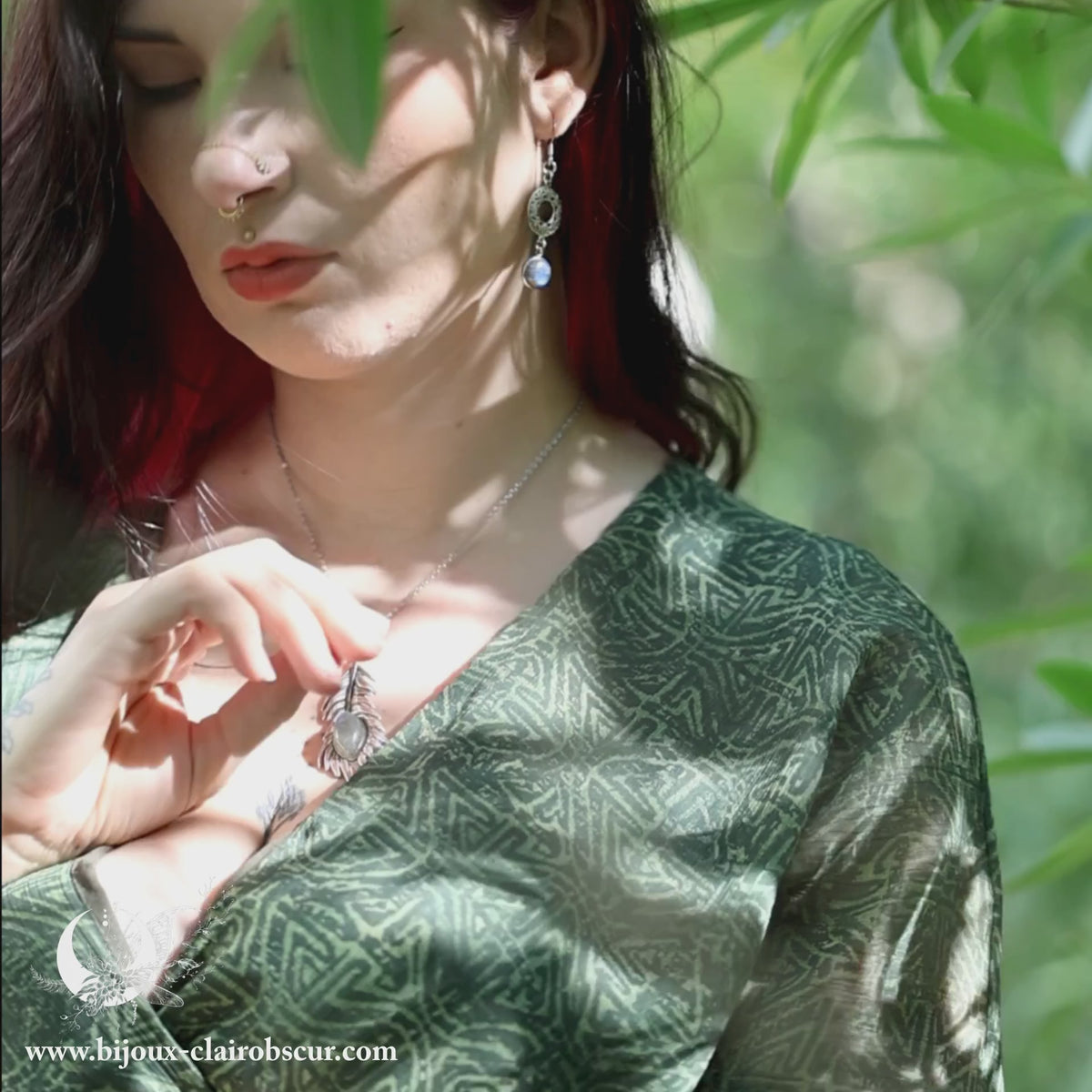 Boucles d'Oreilles "Calliope" pierre au choix