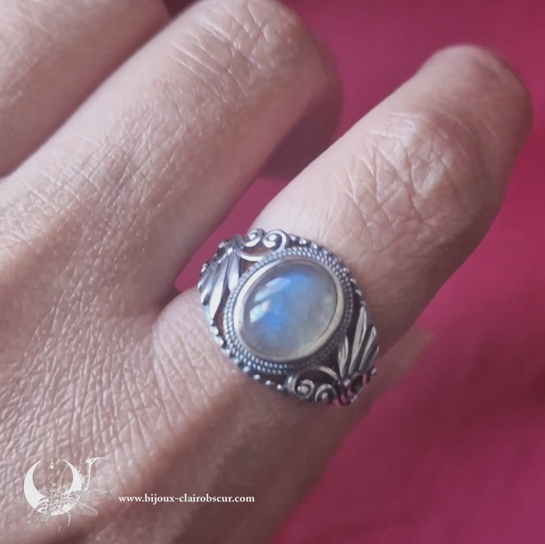 Bague "Swan" en Argent 925 - pierre au choix