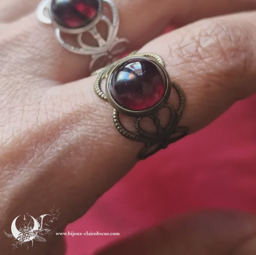 Bague elfique "Elwing" pierre au choix
