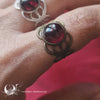 Bague elfique "Elwing" Grenat - Ajustable