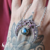 Collier "SIRONA" Labradorite en acier inoxydable argenté ou doré