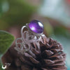 Bague elfique "Elwing" Améthyste - Ajustable - Illustrations & Bijoux fantaisie ClairObscur Art