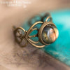 Bague elfique "Elwing" Labradorite - Illustrations & Bijoux fantaisie ClairObscur Art