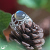 Bague elfique "Elwing" Labradorite - Ajustable - Illustrations & Bijoux fantaisie ClairObscur Art