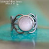 Bague elfique "Elwing" Quartz Rose - Illustrations & Bijoux fantaisie ClairObscur Art