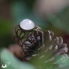 Bague elfique "Elwing" Quartz Rose - Ajustable - Illustrations & Bijoux fantaisie ClairObscur Art
