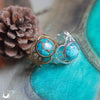 Bague elfique "Elwing" Turquoise - Illustrations & Bijoux fantaisie ClairObscur Art