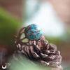 Bague elfique "Elwing" Turquoise - Ajustable - Illustrations & Bijoux fantaisie ClairObscur Art