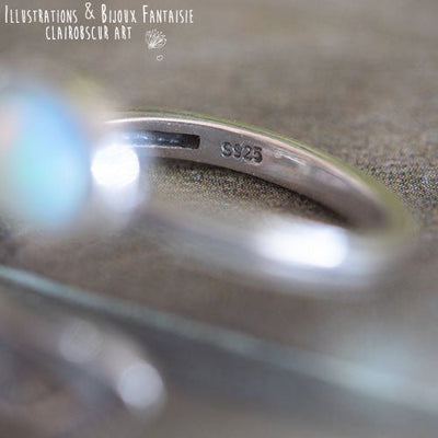 Bague "Plume" Tanzanite ajustable en Argent 925, ajustable - Illustrations & Bijoux fantaisie ClairObscur Art
