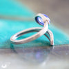 Bague "Plume" Tanzanite ajustable en Argent 925, ajustable - Illustrations & Bijoux fantaisie ClairObscur Art