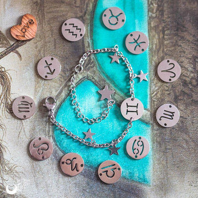 Bracelet Astro signe du zodiaque ajustable - Illustrations & Bijoux fantaisie ClairObscur Art