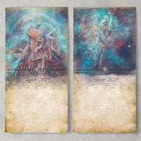 Calendrier Moon 2019 Illustrations ClairObscur - Illustrations & Bijoux fantaisie ClairObscur Art