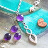 Collier "Ananta" Améthyste - Illustrations & Bijoux fantaisie ClairObscur Art