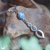 Collier "Ananta" Cyanite, taille de la chaine au choix - Illustrations & Bijoux fantaisie ClairObscur Art