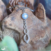 Collier "Ananta" Cyanite, taille de la chaine au choix - Illustrations & Bijoux fantaisie ClairObscur Art