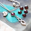 Collier "Ananta" Grenat, taille de la chaine au choix - Illustrations & Bijoux fantaisie ClairObscur Art