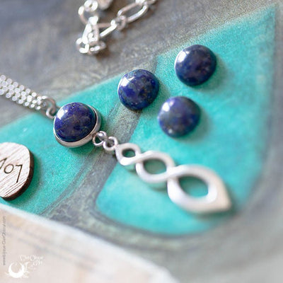 Collier "Ananta" Lapis lazuli - Illustrations & Bijoux fantaisie ClairObscur Art