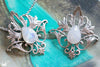 Collier Elfique "Elwing" Pierre de Lune arc-en-ciel - Illustrations & Bijoux fantaisie ClairObscur Art