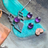 Collier fantaisie "Athena" Améthyste - Acier inoxydable - Illustrations & Bijoux fantaisie ClairObscur Art