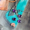 Collier fantaisie "Athena" Améthyste - Acier inoxydable - Illustrations & Bijoux fantaisie ClairObscur Art