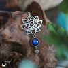 Collier Fantaisie Labradorite "Fleur de Lotus", taille de la chaine au choix - Illustrations & Bijoux fantaisie ClairObscur Art