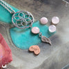 Collier "Fleur de Vie" Quartz rose personnalisable - Illustrations & Bijoux fantaisie ClairObscur Art