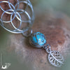 Collier "Fleur de Vie" Turquoise, breloque au choix - Illustrations & Bijoux fantaisie ClairObscur Art