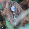Collier "Héméra" Pierre de Lune arc-en-ciel, taille de la chaine au choix - Illustrations & Bijoux fantaisie ClairObscur Art