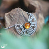 Collier "Héra" Ambre de la mer Baltique, acier inoxydable - Illustrations & Bijoux fantaisie ClairObscur Art