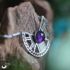 Collier "Héra" Améthyste, acier inoxydable - Illustrations & Bijoux fantaisie ClairObscur Art