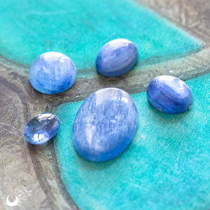 Collier "Héra" Cyanite, acier inoxydable - Illustrations & Bijoux fantaisie ClairObscur Art