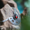 Collier "Héra" Grenat, acier inoxydable - Illustrations & Bijoux fantaisie ClairObscur Art