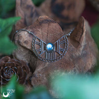 Collier "Héra" Labradorite, acier inoxydable - Illustrations & Bijoux fantaisie ClairObscur Art