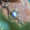 Collier "Le Secret" Cyanite, personnalisable - Illustrations & Bijoux fantaisie ClairObscur Art