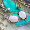 Collier "Leda" Quartz rose personnalisable - Illustrations & Bijoux fantaisie ClairObscur Art