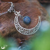 Collier "Luna" Cyanite, taille de la chaine au choix - Illustrations & Bijoux fantaisie ClairObscur Art