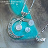 Collier "Luna" Pierre de Lune Arc-en-ciel - Illustrations & Bijoux fantaisie ClairObscur Art
