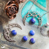 Collier "SIRONA" Lapis lazuli, en acier inoxydable, taille de la chaine au choix - Illustrations & Bijoux fantaisie ClairObscur Art