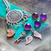 Collier "Sri Yantra Lotus" Améthyste personnalisable - Illustrations & Bijoux fantaisie ClairObscur Art