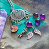 Collier "Sri Yantra Lotus" Améthyste personnalisable - Illustrations & Bijoux fantaisie ClairObscur Art