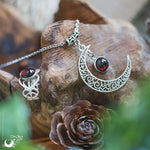 Parure Collier Luna et bague elfique 